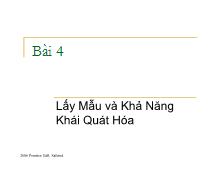 Đề tài Lấy Mẫu và Khả Năng Khái Quát Hóa