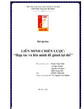 Đề tài Liên minh chiến lược: ‘‘hợp tác và liên minh để giành lợi thế’’