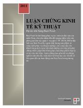 Đề tài Luận chứng kinh tế kỹ thuật - Dự án nhà hàng best food
