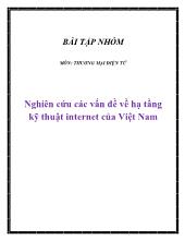 Đề tài Nghiên cứu các vấn đề về hạ tầng kỹ thuật internet của Việt Nam