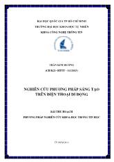 Đề tài Nghiên cứu phương pháp sáng tạo trên điện thoại di động
