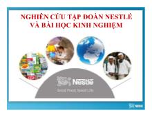 Đề tài Nghiên cứu tập đoàn nestlé và bài học kinh nghiệm