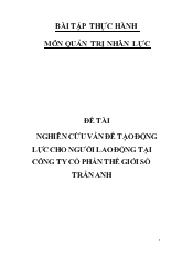 Đề tài Nghiên cứu vấn đề tạo động lực cho người lao động tại công ty cổ phần thế giới số Trần Anh