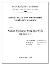 Đề tài Nguyên lý sáng tạo trong phát triển sản xuất ô tô