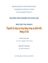 Đề tài Nguyên lý sáng tạo ứng dụng trong sự phát triển mạng xã hội