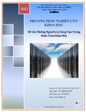 Đề tài Những Nguyên Lý Sáng Tạo Trong Điện Toán Đám Mây