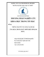 Đề tài Những nguyên tắc sáng tạo được ứng dụng trong phát triển điện thoại di động