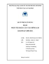 Đề tài Phân tích báo cáo tài chính ACB giai đoạn 2008-2012