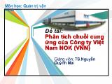 Đề tài Phân tích chuỗi cung ứng của Công ty Việt Nam NOK (VNN)