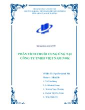 Đề tài PHÂN TÍCH CHUỖI CUNG ỨNG TẠI CÔNG TY TNHH Việt Nam NOK