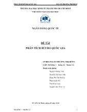 Đề tài Phân tích rủi ro quốc gia