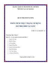 Đề tài Phân tích thực trạng áp dụng ISO 9001:2008 tại SATC