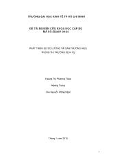 Đề tài Phát triển sự đo lường tài sản thương hiệu trong thị trường dịch vụ