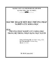 Đề tài Phương pháp nghiên cứu khoa học trong hệ thống nhận dạng mặt người