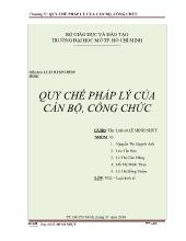 Đề tài Quy chế pháp lý của cán bộ, công chức