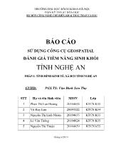 Đề tài SỬ DỤNG CÔNG CỤ GEOSPATIAL ĐÁNH GIÁ TIỀM NĂNG SINH KHỐI TỈNH NGHỆ AN
