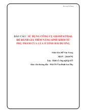 Đề tài Sử dụng công cụ Geospatial để đánh giá tiềm năng sinh khối từ phụ phẩm của lúa ở tỉnh Hải Dương