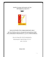 Đề tài SỬ DỤNG CÔNG CỤ GEOSPATIAL ĐỂ ĐÁNH GIÁ TIỀM NĂNG SINH KHỐI TỪ PHỤ PHẨM LÚA GẠO CỦA TỈNH HẢI PHÒNG