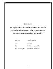 Đề tài Sử dụng công cụ geospattial để đánh giá tiềm năng sinh khối từ phụ phẩm của đậu phộng ở tỉnh Hưng Yên
