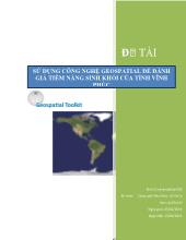 Đề tài Sử dụng công nghệ Geospatial để đánh giá tiềm năng sinh khối của tỉnh Vĩnh Phúc