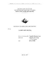 Đề tài Tai biến môi trường