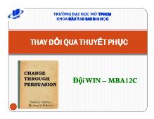 Đề tài Thay đổi qua thuyết phục