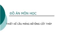 Đề tài Thiết kế cầu máng bêtông cốt thép