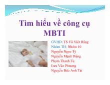 Đề tài Tìm hiểu về công cụ MBTI