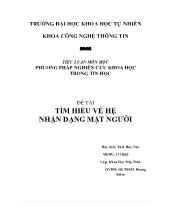 Đề tài Tìm hiểu về hệ nhận dạng mặt người