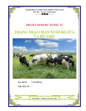 Đề tài Trang trại chăn nuôi bò sữa và bò thịt