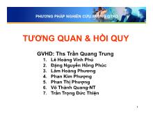 Đề tài Tương quan và hồi quy