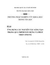 Đề tài Ứng dụng các nguyên tắc sáng tạo trong quá trình xây dựng và phát triển Iphone