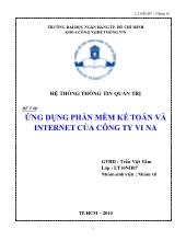 Đề tài Ứng dụng phần mềm kế toán và Internet của công ty VINA