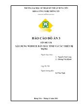 Đề tài Xây dựng Website bán máy tính và các thiết bị mạng