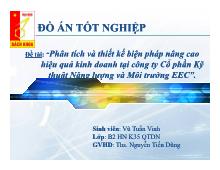 Đồ án Phân tích và thiết kế biện pháp nâng cao hiệu quả kinh doanh tại công ty Cổ phần Kỹ thuật Năng lượng và Môi trường EEC