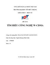 Đồ án Tìm hiểu công nghệ W-CDMA