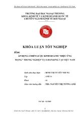 Khóa luận Áp dụng chiến lược kinh doanh hiệu ứng mạng trong nghiệp vụ E-Banking tại Việt Nam
