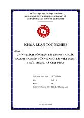 Khóa luận Chính sách đòn bẩy tài chính tại các doanh nghiệp vừa và nhỏ tại Việt Nam: Thực trạng và giải pháp