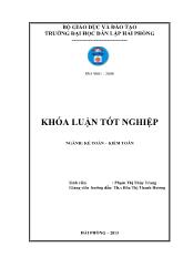 Khóa luận Hoàn thiện công tác lập và phân tích bảng cân đối kế toán tại công ty TNHH một thành viên đóng và sửa chữa tàu Hải Long