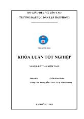 Khóa luận Hoàn thiện tổ chức công tác kế toán tài sản cố định tại công ty cổ phần ô tô khách Hải Phòng