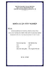Khóa luận Kinh nghiệm xây dựng chuỗi cung ứng của các tập đoàn trên thế giới và bài học kinh nghi ệm với các tập đoàn kinh tế Việt Nam