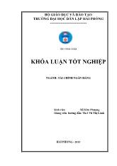 Khóa luận Một số giải pháp nâng cao hiệu quả hoạt động cho vay hộ sản xuất tại chi nhánh ngân hàng nông nghiệp và phát triển nông thôn huyện Thủy Nguyên
