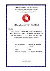 Khóa luận Thực trạng và giải pháp nâng cao hiệu quả hoạt động phân đoạn thị trường khách hàng doanh nghiệp của ngân hàng thương mại cổ phần kỹ thương TechcomBank
