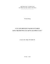 Luận văn Các giải pháp đẩy mạnh xuất khẩu sang thị trường các quốc gia mới của EU