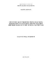 Luận văn Chuẩn mực quản trị rủi ro trong hoạt động kinh doanh của ngân hàng thương mại theo hiệp định Basel II và việc áp dụng tại Việt Nam