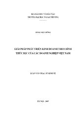 Luận văn Giải pháp phát triển kinh doanh theo hình thức B2C của các doanh nghiệp Việt Nam