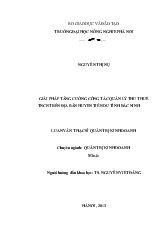 Luận văn GIẢI PHÁP TĂNG CƯỜNG CÔNG TÁC QUẢN LÝ THU THUẾ TNCN TRÊN ĐỊA BÀN HUYỆN TIÊN DU TỈNH BẮC NINH