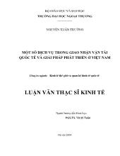 Luận văn Một số dịch vụ trong giao nhận vận tải quốc tế và giải pháp phát triển ở Việt Nam