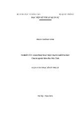 Luận văn Nghiên cứu giải pháp bảo mật mạng không dây