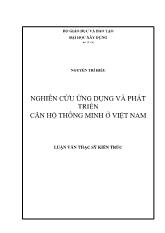 Luận văn Nghiên cứu ứng dụng và phát triển căn hộ thông minh ở Việt Nam